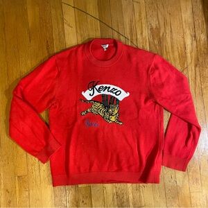 Kenzo red signature tiger sweater